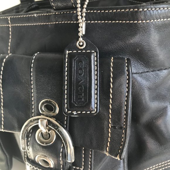 Coach H05S- 8A09 Black Soho Satchel Shoulder Bag - Picture 7 of 9